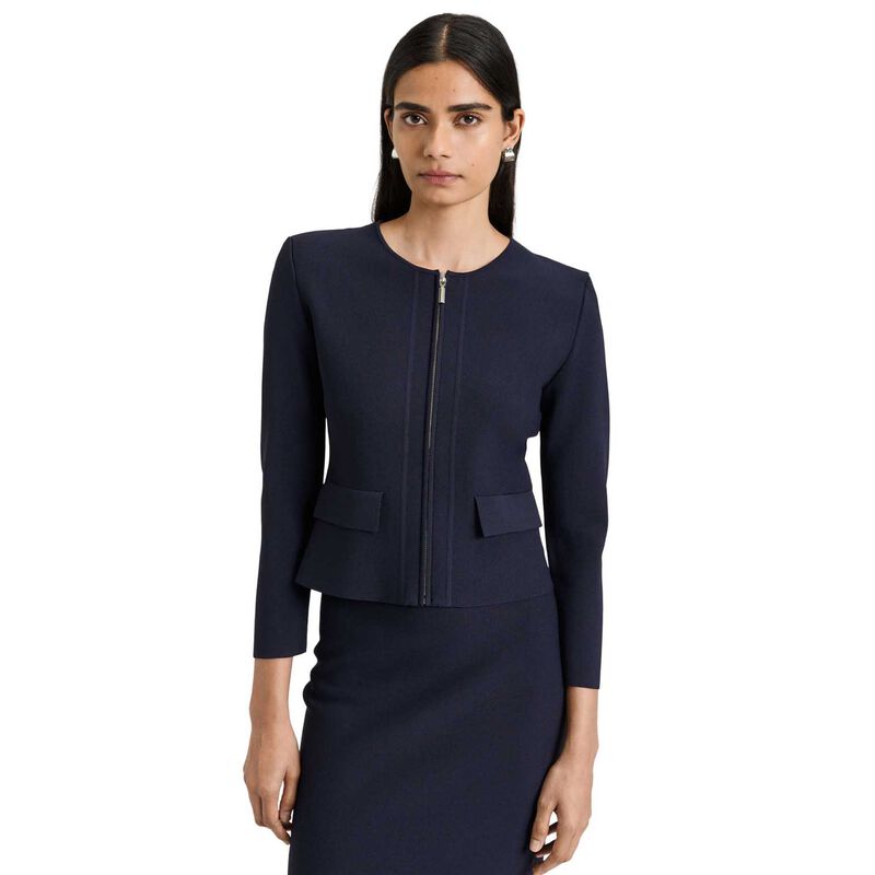 Veronika Maine Zip Front Milano Jacket image number 0